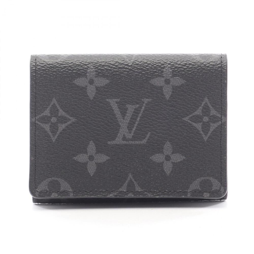 Louis Vuitton Enveloppe Carte de Visite Monogram Eclipse Business Card Holder...